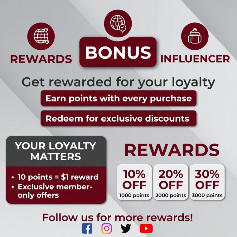 bonuses, rewards, and influencer-style interface